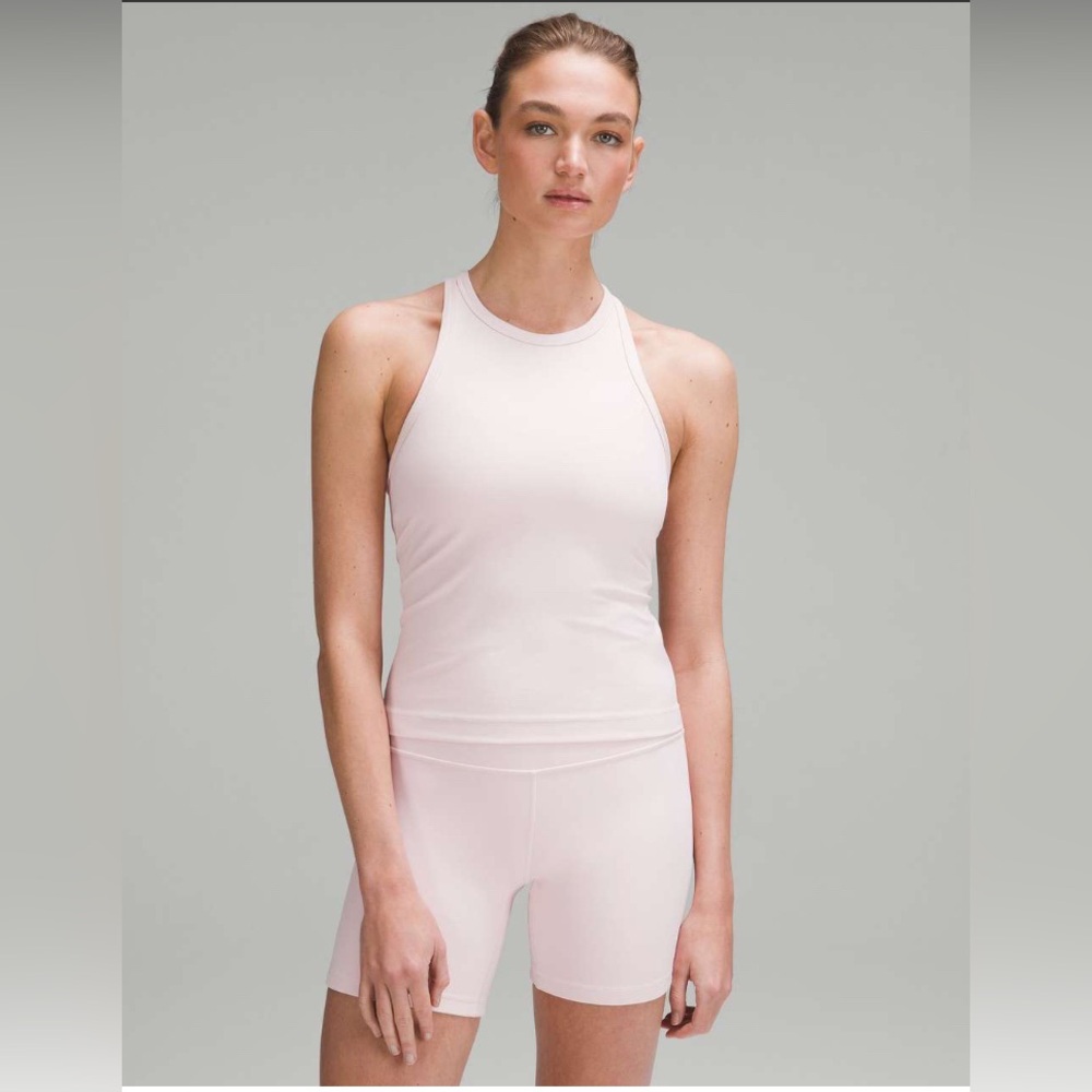 NWT Lulu Align Waist Length Tank Flush Pink Light Pink Tank Top Sz 6